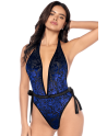 Body teddy plongeant en velours floral Mapalé 