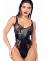 Body sexy noir dentelle  similicuir 