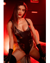 Body sexy noir dentelle  similicuir 