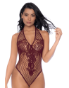 Body string en résille couleur cerise 