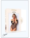 Body noir avec manches 3/4 - Le Numéro 2 - Collection Strass 