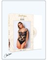 Body noire en résille et lanières - Le Numéro 1 - Collection Body 