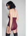 Body bordeaux avec porte jarretelles 