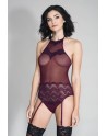 Body bordeaux avec porte jarretelles 
