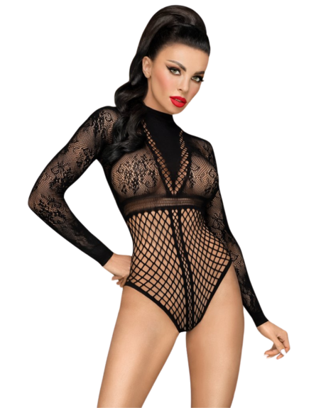 Body noir manches longues fantaisie Spicy whisper 