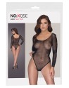 Body string à manches longues en résille avec strass 