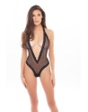 Body noir fine résille, ouvert sur l'arrière 