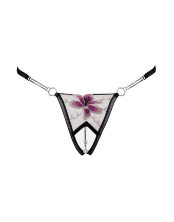 String ouvert Fleur brodée - Cottelli LINGERIE