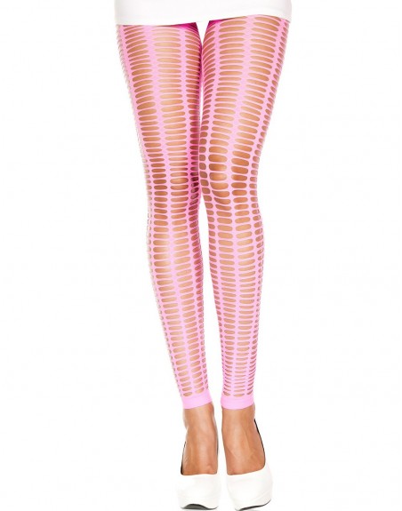 Leggings rose fluo moulant ajouré petits trous - MH35442NEP