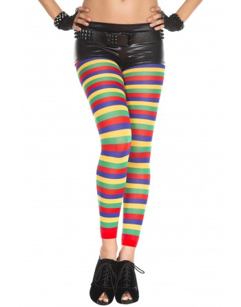 Legging fantaisie coloré bandes horizontales - MH35008RAI