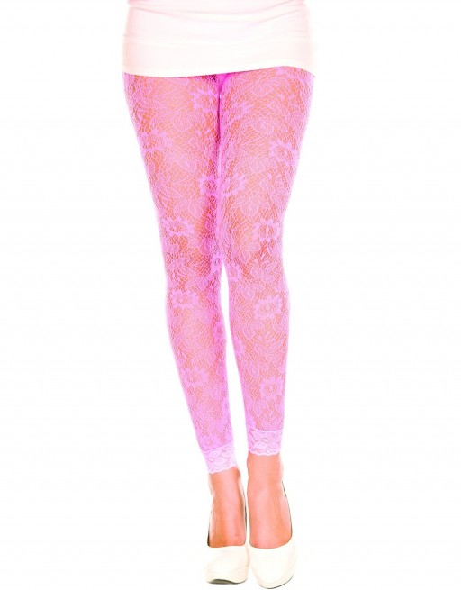 Legging fin dentelle rose - MH35046NEP