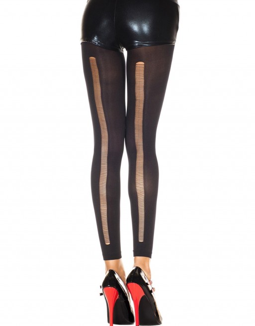 Legging noir fashion et fin ajouré sur l'arrière - MH35241BLK Legging noir fashion et fin ajouré sur l'arrière - MH35241BLK