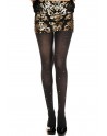 collant semi opaque noir avec strass - MH37011BLK