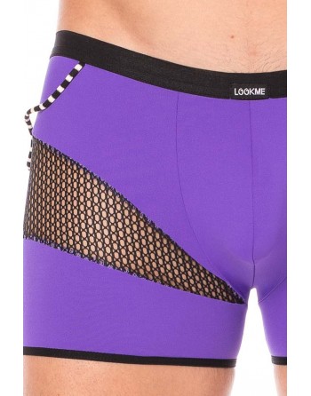 Boxer violet  filet et corde - LM2004-67PUR