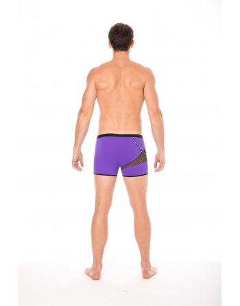 Boxer violet  filet et corde - LM2004-67PUR