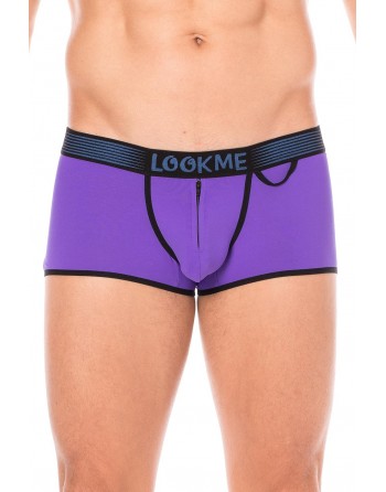 Mini-Pant Violet échancré avec zip - LM2003-68PUR