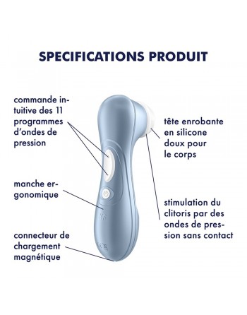 Stimulateur de clitoris bleu Pro 2 Satisfyer - CC597794