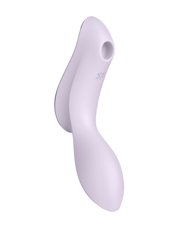 2 en 1 Vibromasseur et stimulateur de clitoris USB violet Curvy Trinity 2 Satisfyer - CC597788