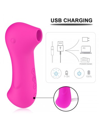 Stimulateur clitoridien onde de pression USB Fushia - CR-VO005FUS