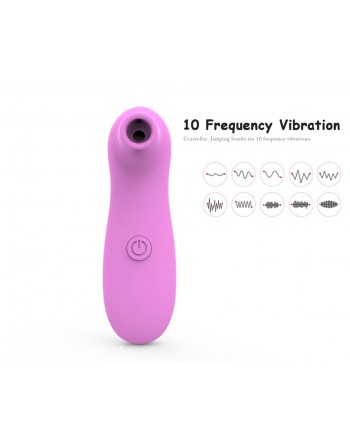 Vibromasseur succion rose  10 vitesses de voyage - BOZ-035PNK