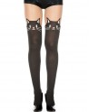 Collant semi opaque avec tête de chat fantaisie - MH7141BBE