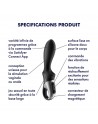 Vibromasseur noir USB, chauffant et connecté Heat Climax Satisfyer - CC597789