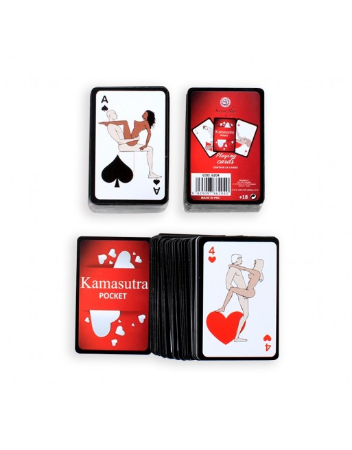 Mini jeu de 54 cartes Kamasutra - SP6204 Mini jeu de 54 cartes Kamasutra - SP6204