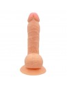 Gode ventouse réaliste avec testicules coloris chair - YOJ-125