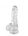 Gode jelly transparent ventouse taille M 17.5cm - CC570123