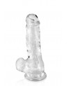 Gode jelly transparent ventouse taille M 17.5cm - CC570123