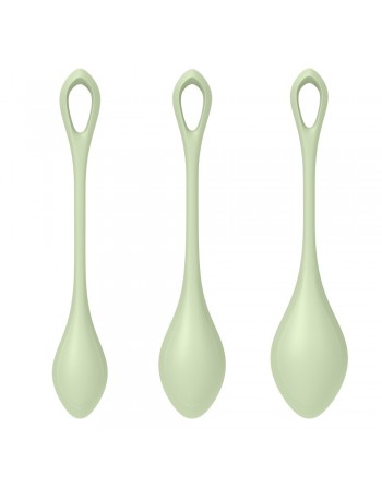 Set de 3 boules de geisha vert pastel Yoni Power 2 Satisfyer - CC597752