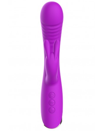 Vibromasseur triple stimulation très puissant violet USB - WS-NV062PUR