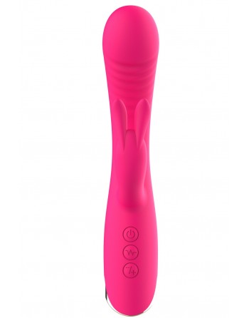 Vibromasseur triple stimulation très puissant rose USB - WS-NV062PNK